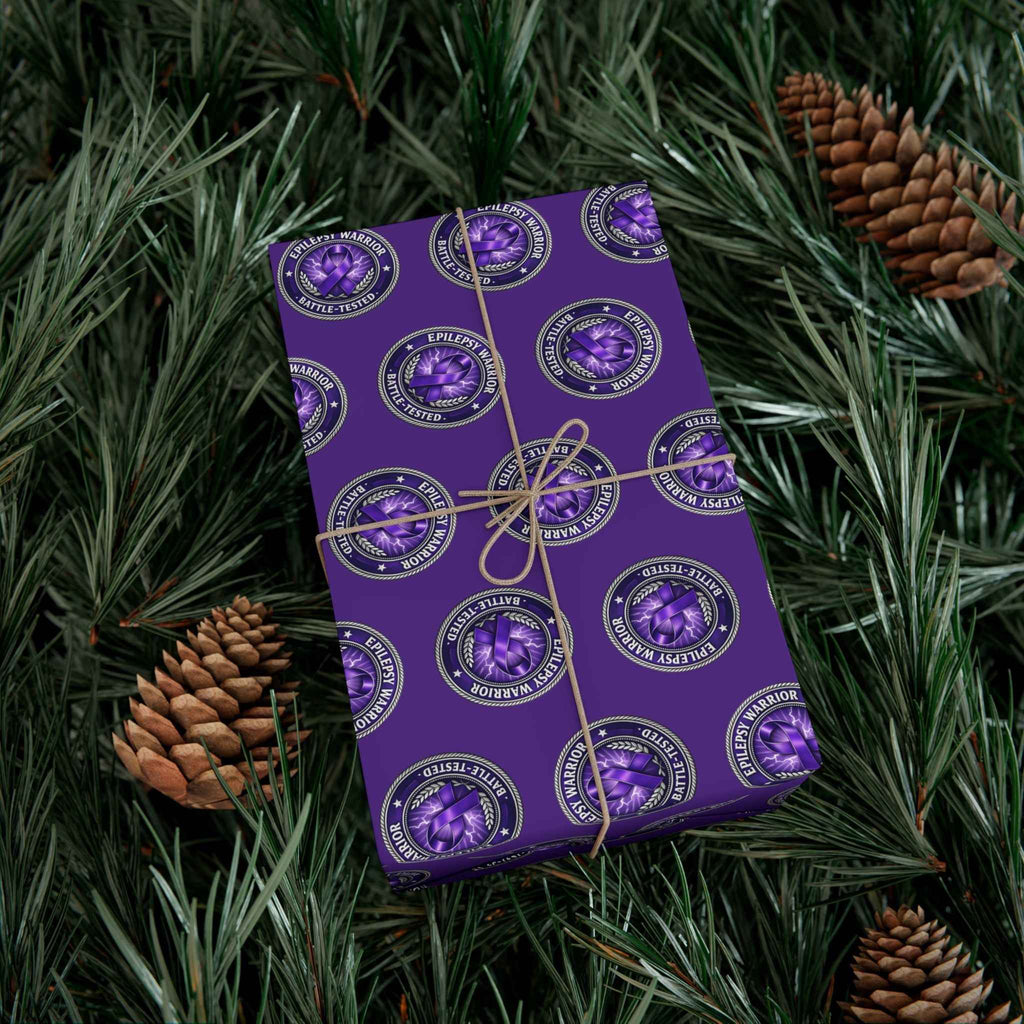 Epilepsy Warrior Gift Wrap | Purple Awareness All-Occasion Wrapping Paper