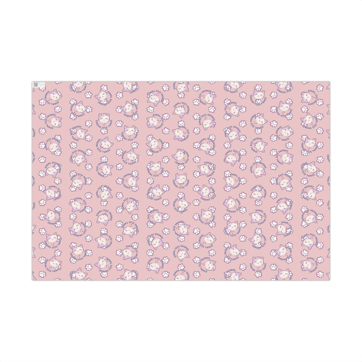 Smiling Cat Pattern Gift Wrap | All-Purpose Wrapping Paper