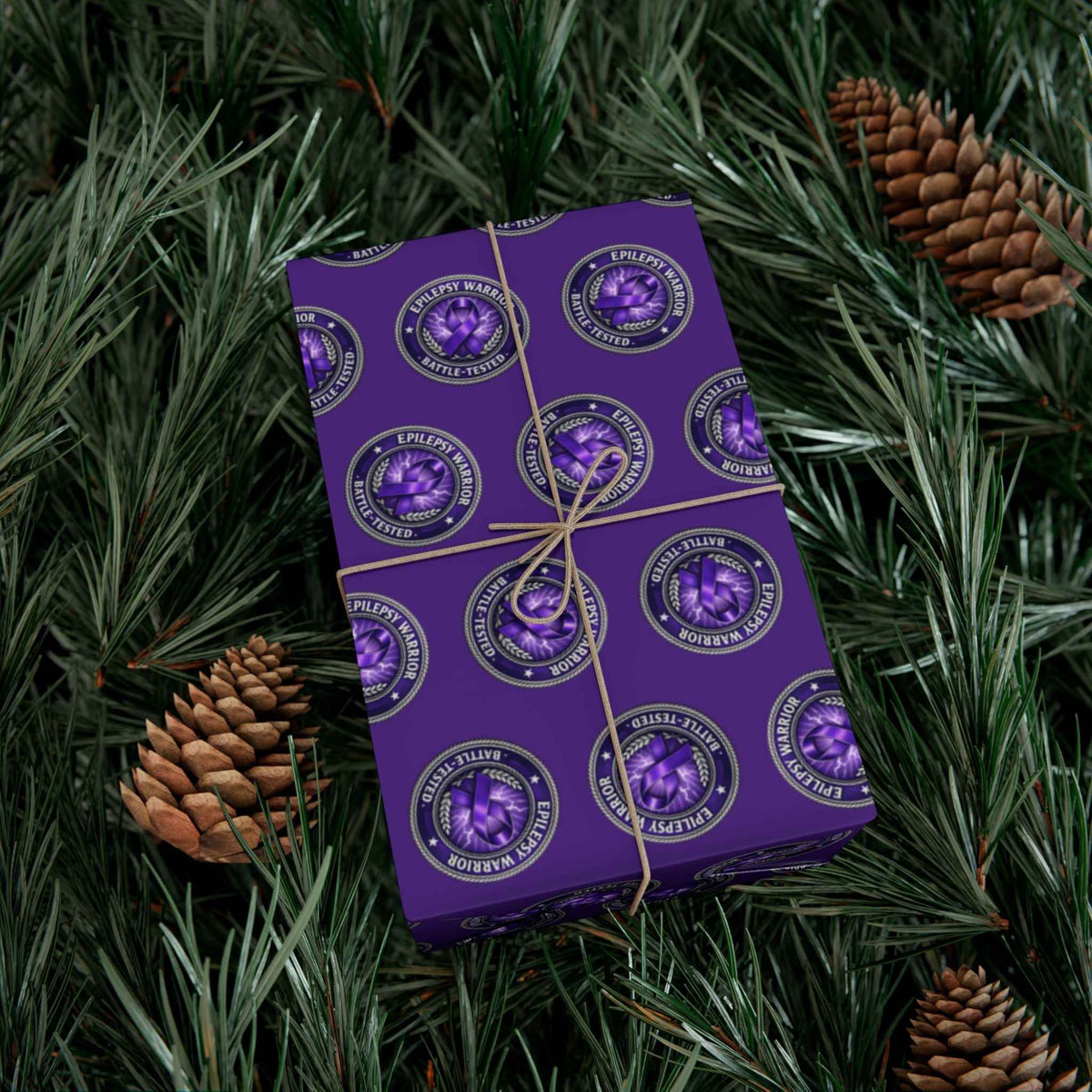 Epilepsy Warrior Gift Wrap | Purple Awareness All-Occasion Wrapping Paper