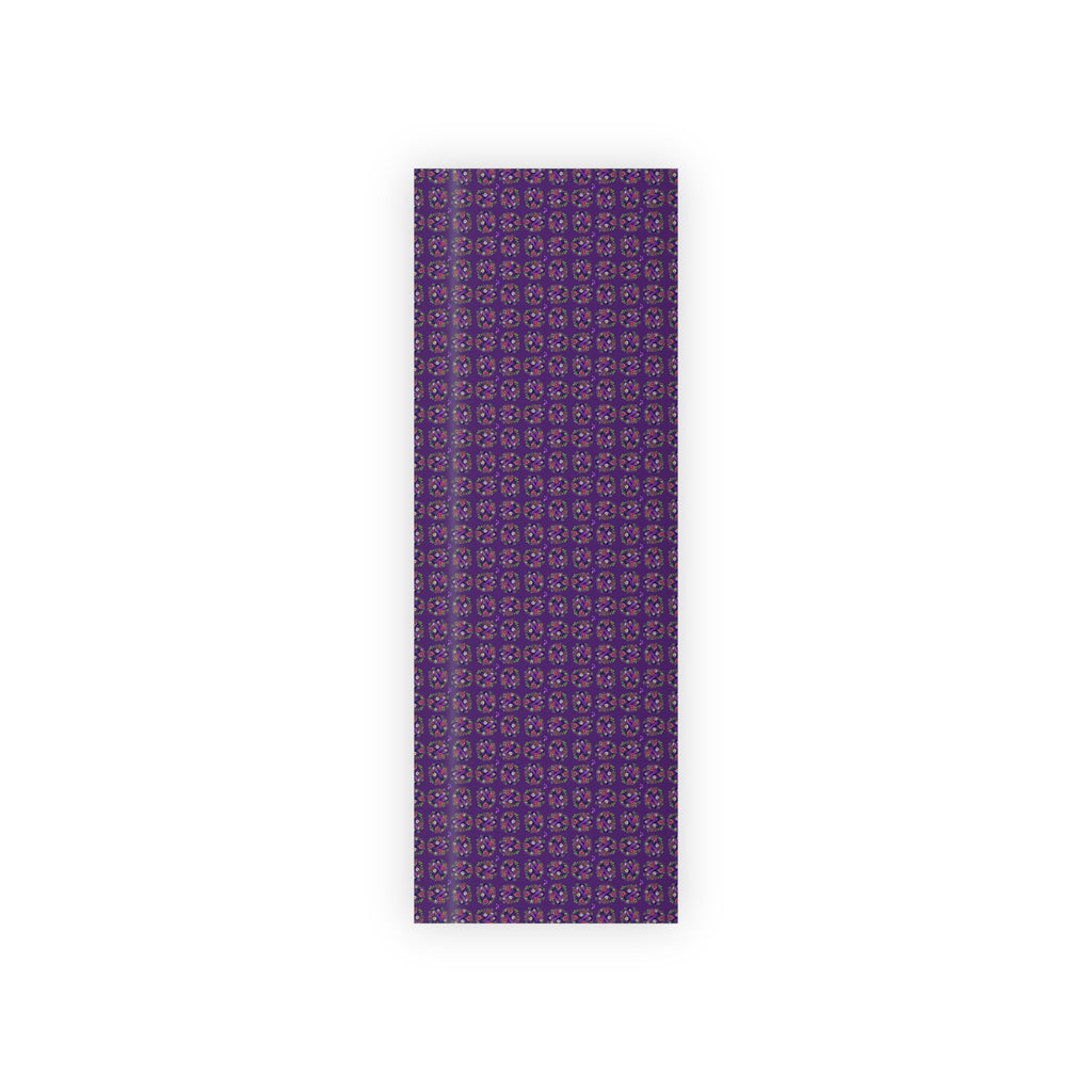 Purple Ribbon & Flowers Gift Wrap Paper Roll for Epilepsy Awareness