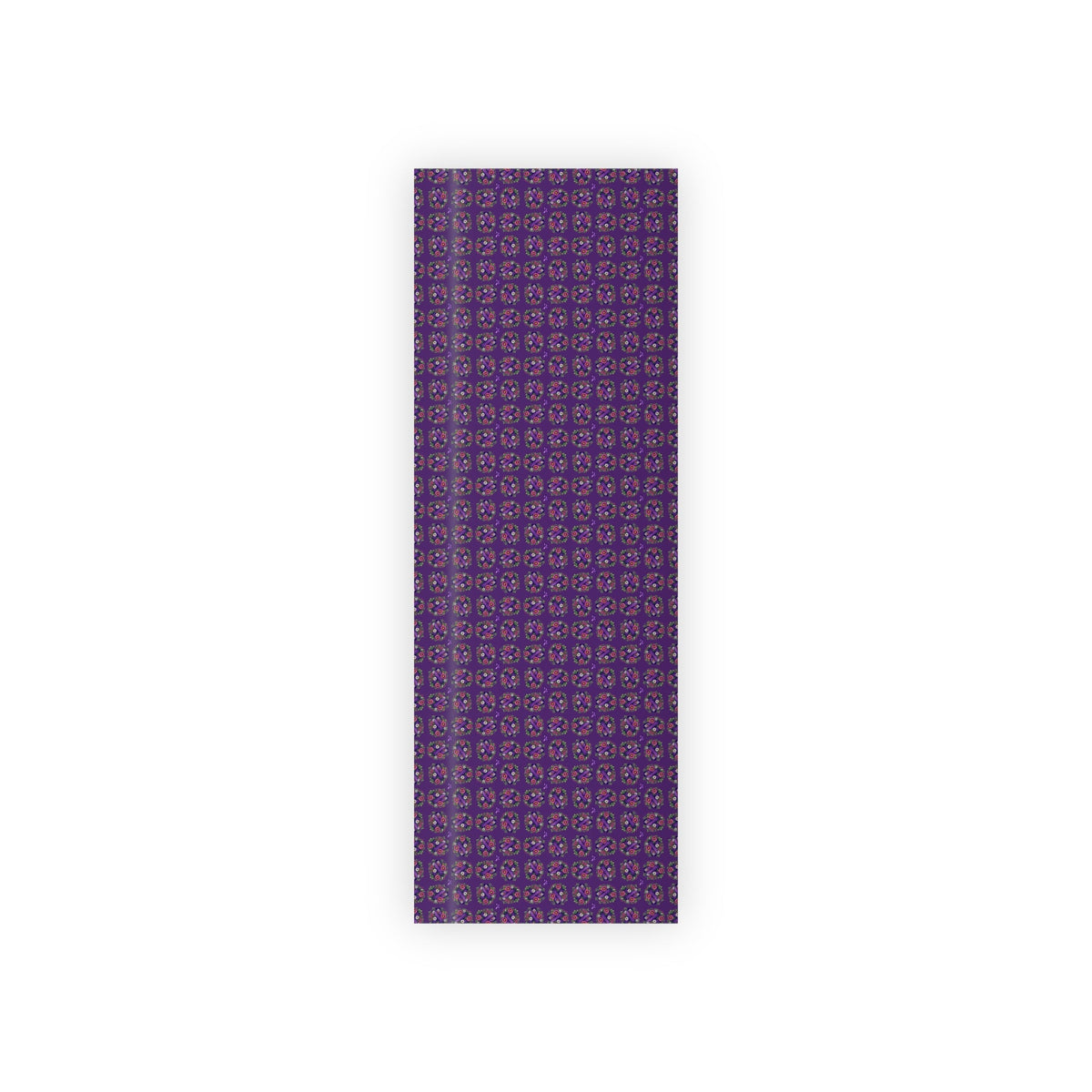 Purple Ribbon & Flowers Gift Wrap Paper Roll for Epilepsy Awareness