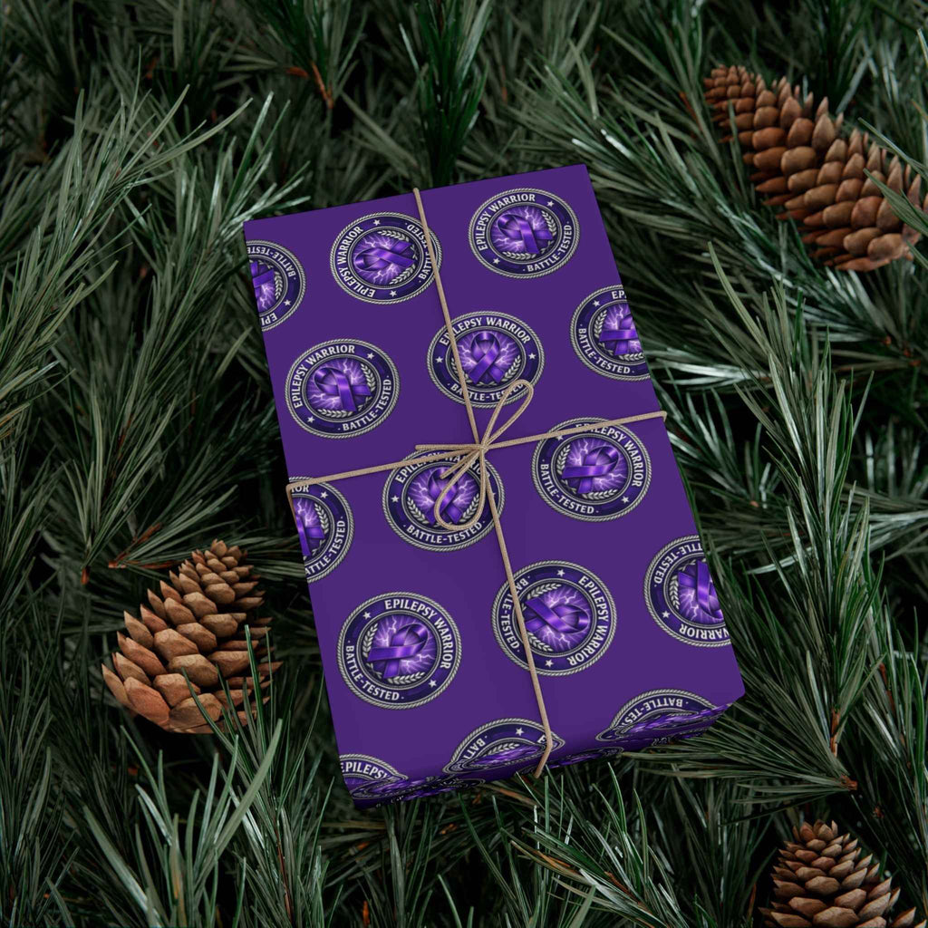 Epilepsy Warrior Gift Wrap | Purple Awareness All-Occasion Wrapping Paper