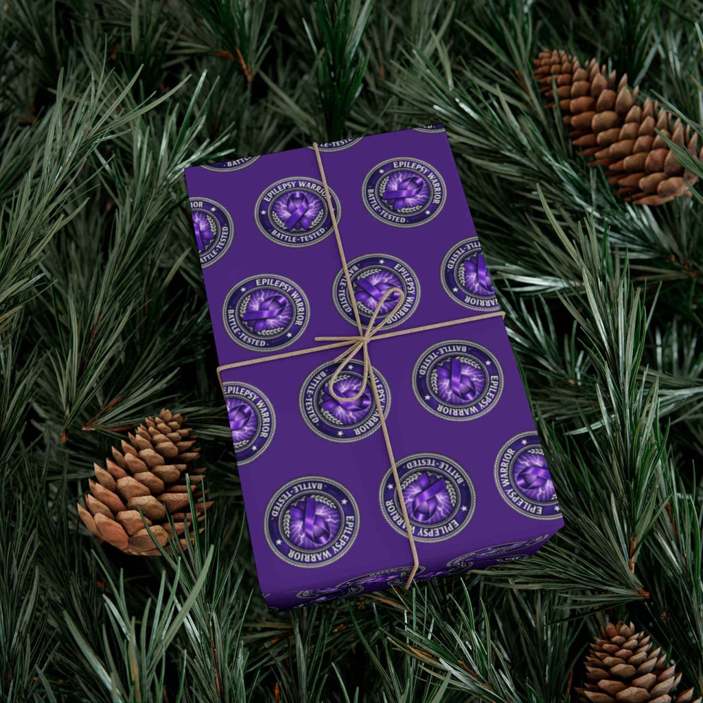 Epilepsy Warrior Gift Wrap | Purple Awareness All-Occasion Wrapping Paper