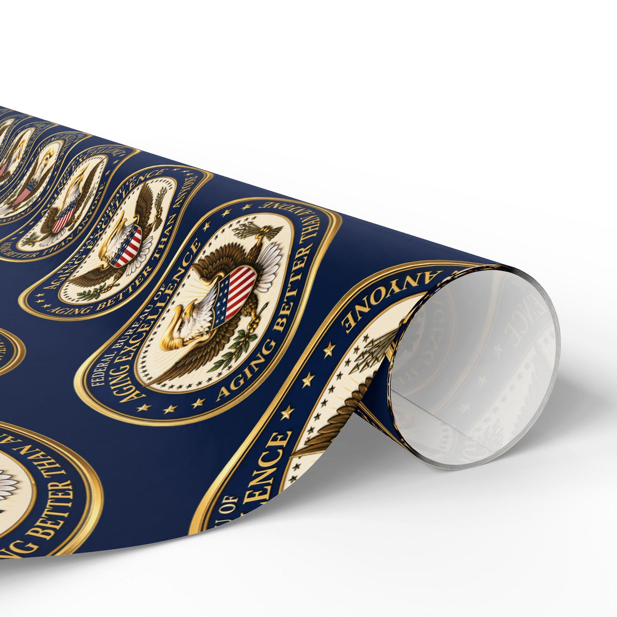 Aging Excellence – Faux Seal Birthday Wrapping Paper