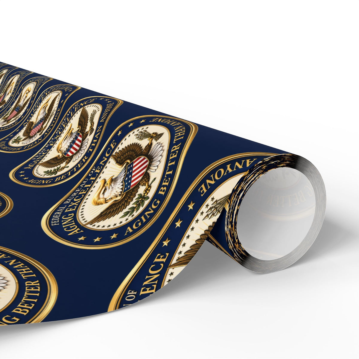 Aging Excellence – Faux Seal Birthday Wrapping Paper