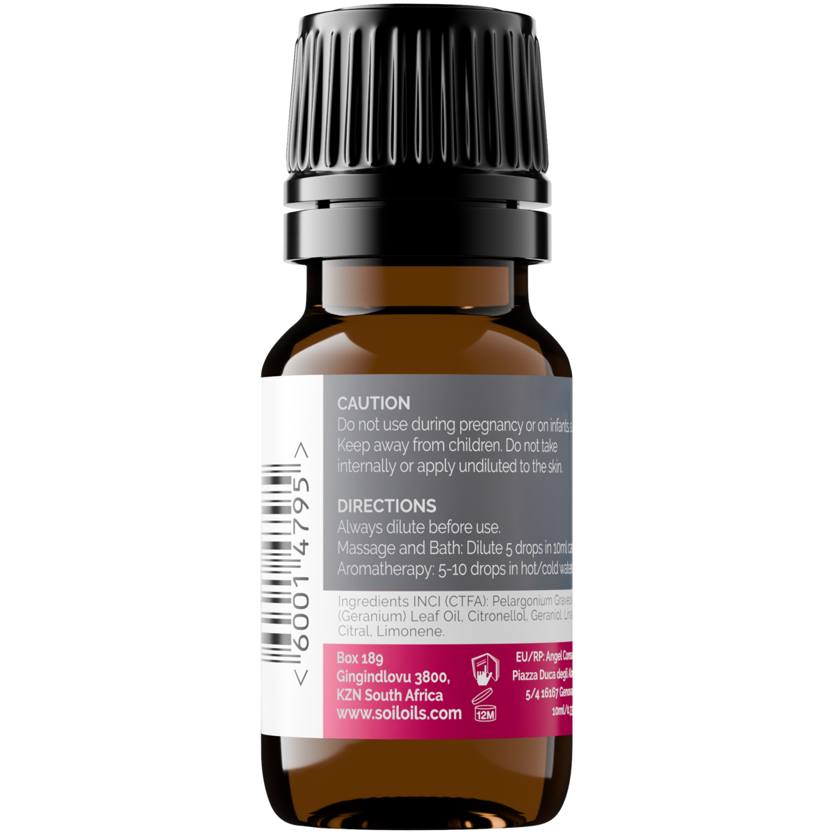 Organic Rose Geranium Essential Oil (Pelargoneum Graveolens) 10ml