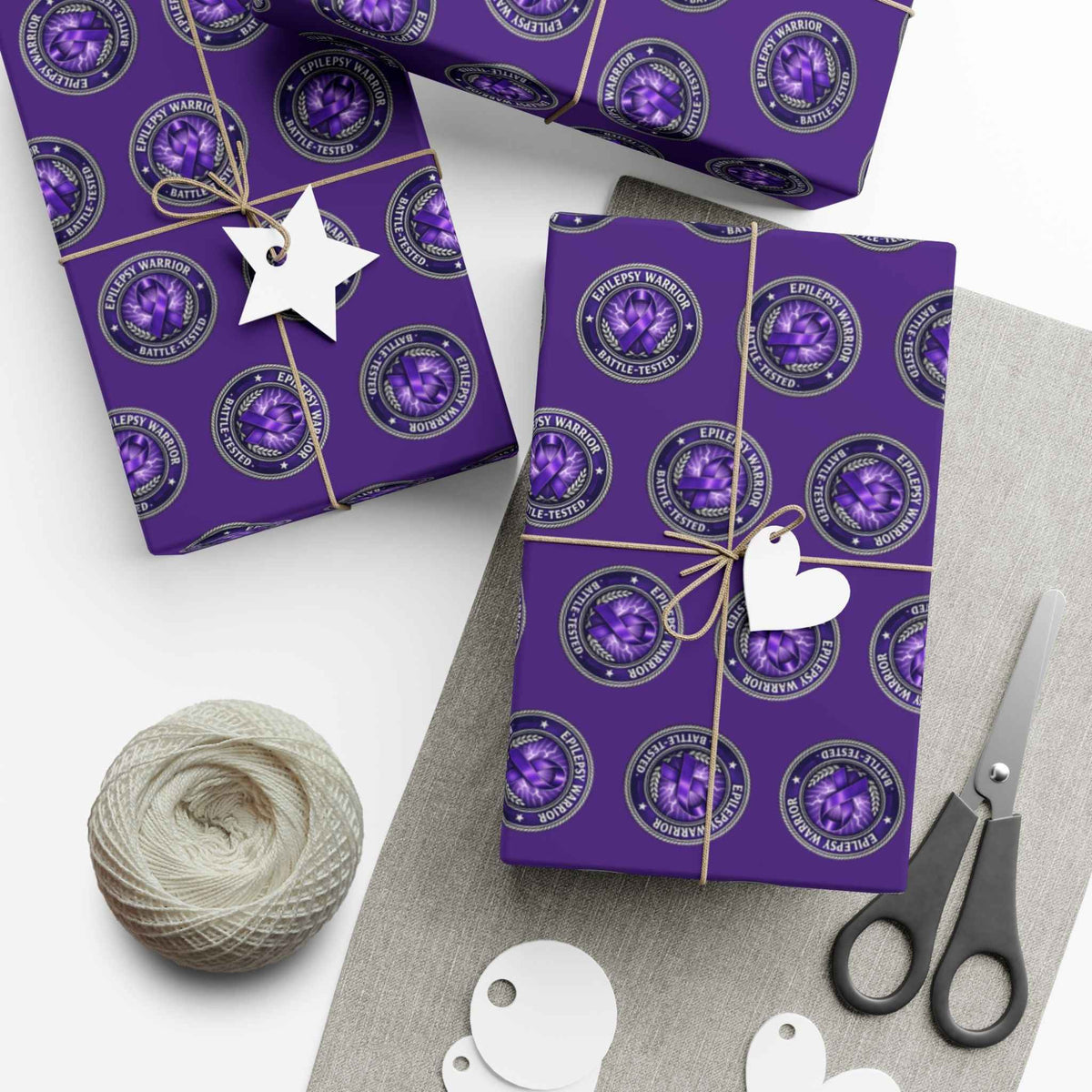 Epilepsy Warrior Gift Wrap | Purple Awareness All-Occasion Wrapping Paper