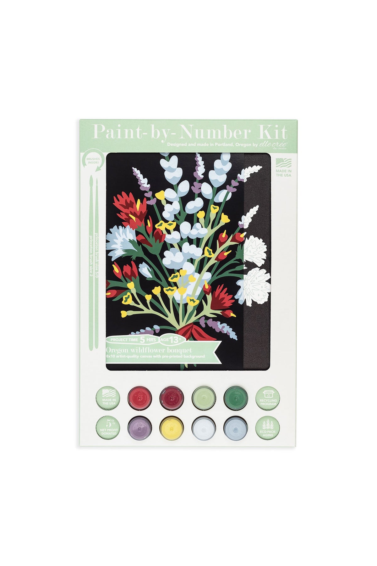 Oregon Wildflowers | 8x10 paint-by-number kit