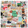 10/30/50pcs Cartoon Animal Reading Stickers – PVC Decorative Stickers for Scrapbooking, Stationery, and School Supplies for Kids