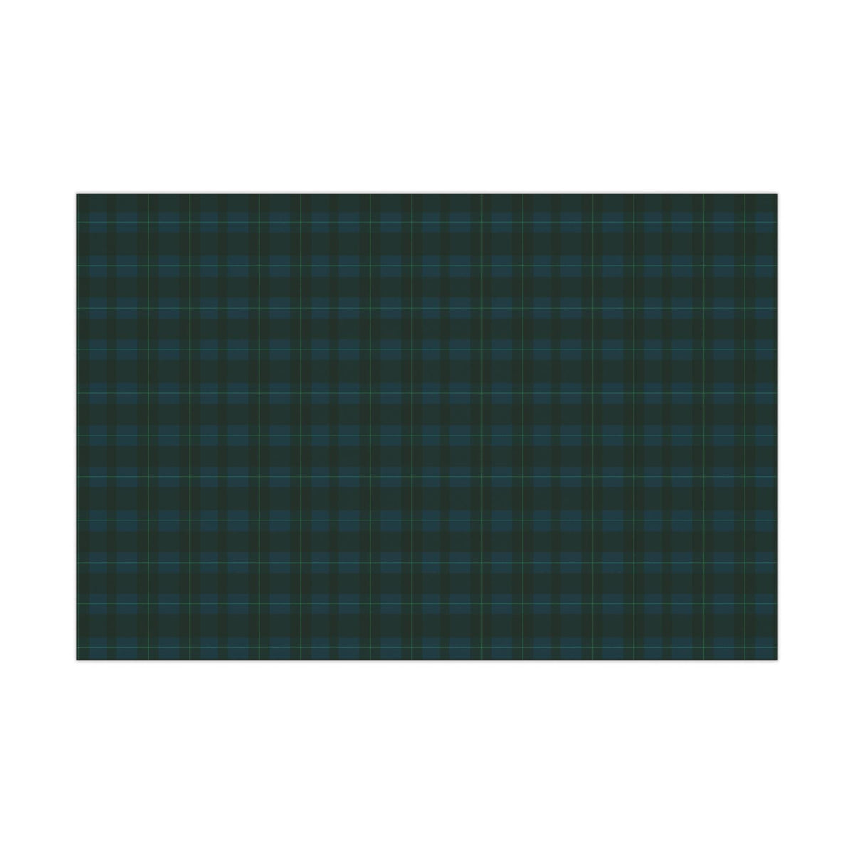 Blue and Green Plaid Wrapping Paper