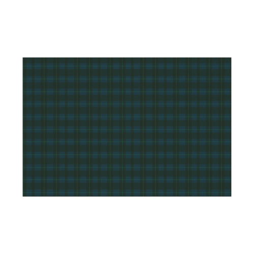 Blue and Green Plaid Wrapping Paper