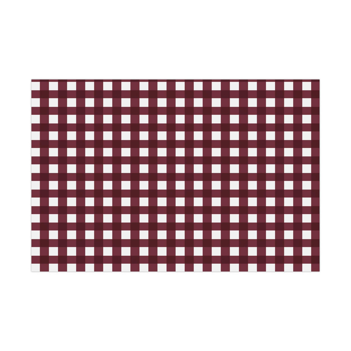 Burgundy Gingham Gift Wrap