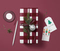 Burgundy Gingham Gift Wrap